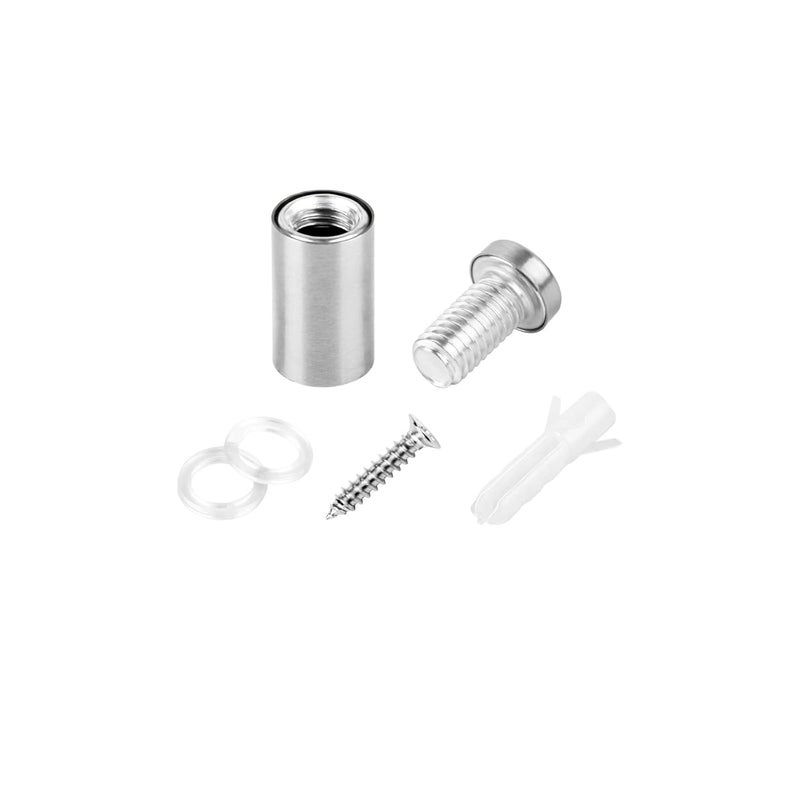 AOUVES Standoff Screws for Acrylic 1/2 x 1 inch Stainless Steel Wall Sign Silver Standoff Mounting Hardware 20 Pack - Image 2